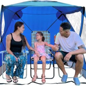 Toldo deportivo para 3 a 4 personas, protección contra la lluvia o el sol, refugio grande para el clima, fútbol, fútbol, sóftbol y otros eventos deportivos y desfiles. Fácil de instalar