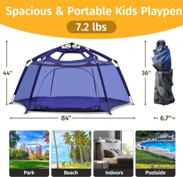 TIENDA DE CAMPAÑA PARA NIÑOS 7X7X44" ALVANTOR - Imagen 2