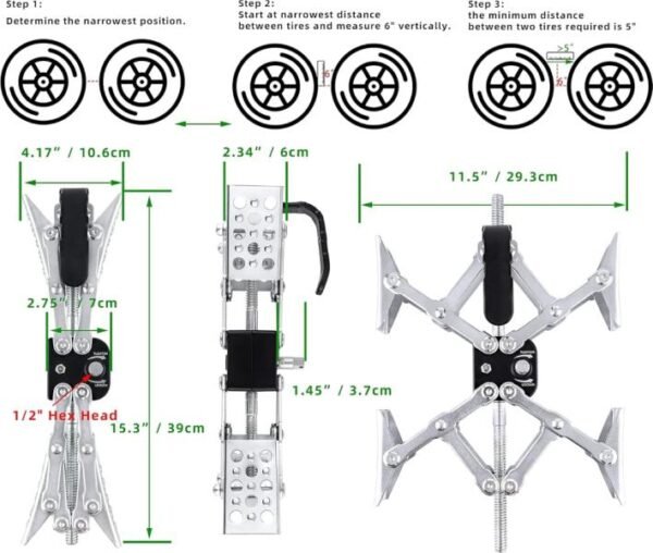 CALZO DE RUEDA ESTABILIZADOR DE RV EN FORMA DE X, PERMITE AJUSTAR EL TALADRO MAXCHOCK - Imagen 3