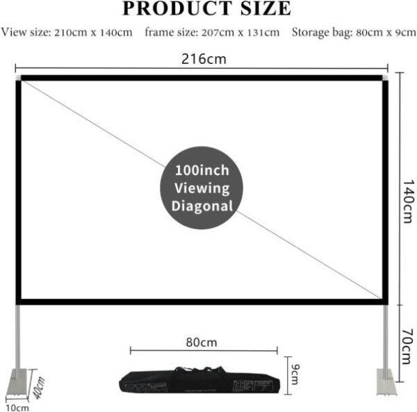 Pantalla de proyector con soporte  HOIN - Imagen 2