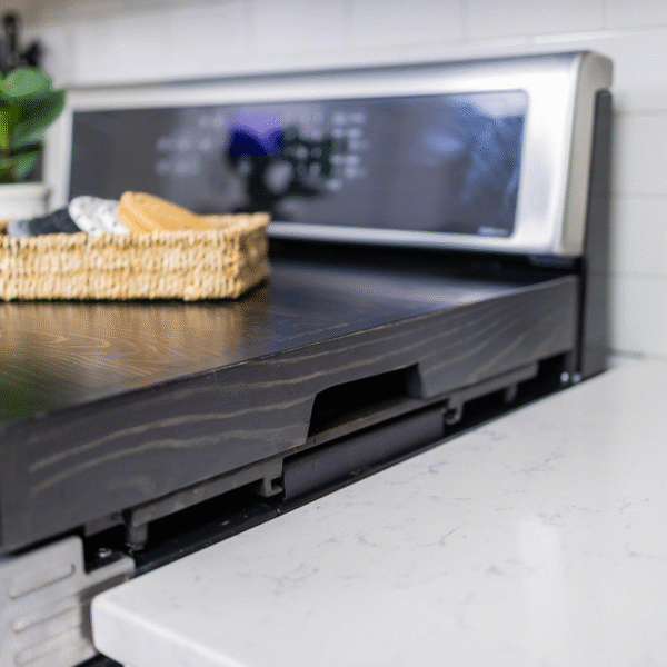 RELODECOR Fundas para estufa de tabla de fideos con asas integradas, madera de pino extra gruesa duradera hecha a mano, cubiertas superiores para estufas eléctricas - Imagen 2