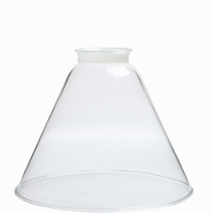 Permo Embudo de repuesto para accesorios de iluminación con pantalla de vidrio transparente acampanada
