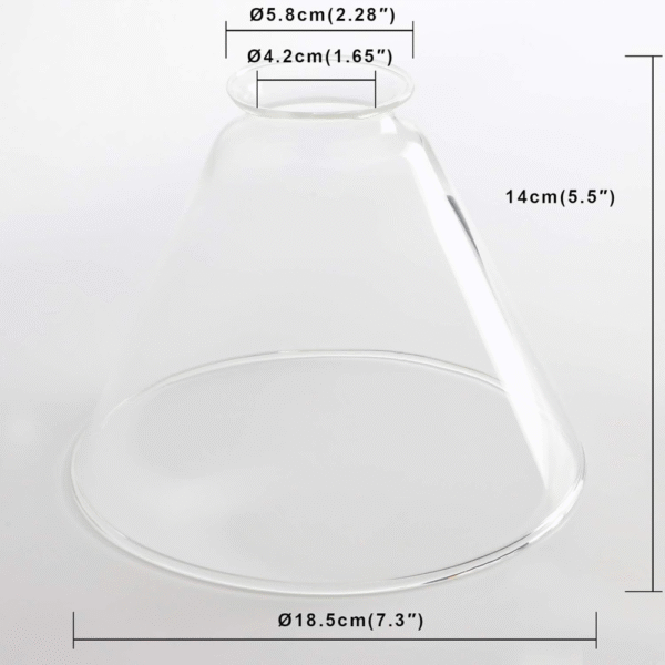 Permo Embudo de repuesto para accesorios de iluminación con pantalla de vidrio transparente acampanada - Imagen 3