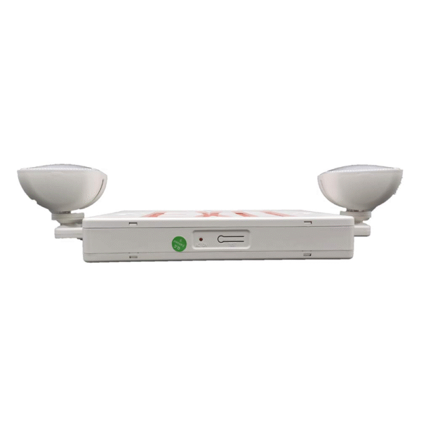 Señal de salida de luz de emergencia AmazonCommercial, 1 paquete, combo de salida con respaldo de batería, 2 cabezales LED ajustables - Imagen 4