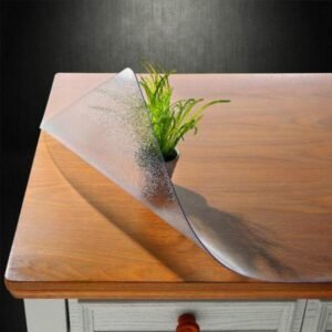 Protector de mesa esmerilado de 91.44 x 122 cm, plástico de 0.059 in de grosor, contra arañazos, para escritorio, resistente, protector mantel antideslizante para mesa de café, mesa de sofá