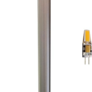 MALORY Luz de camino de latón, paquete de 1 con bombilla, iluminación de camino de paisaje de bajo voltaje, 9-15V AC/DC luz de jardín al aire libre con bombilla LED G4 de 2 W 2700 K