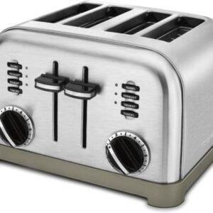 Cuisinart - Horno tostador de 4 rebanadas, acero inoxidable cepillado, CPT-180P1