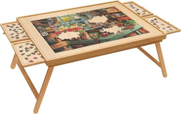 Tablero de rompecabezas de 1500 piezas (SIN PATAS), tablero de rompecabezas con 4 cajones, para adultos, tablero de rompecabezas portátil de 86 x 66 cm.*VALORADO