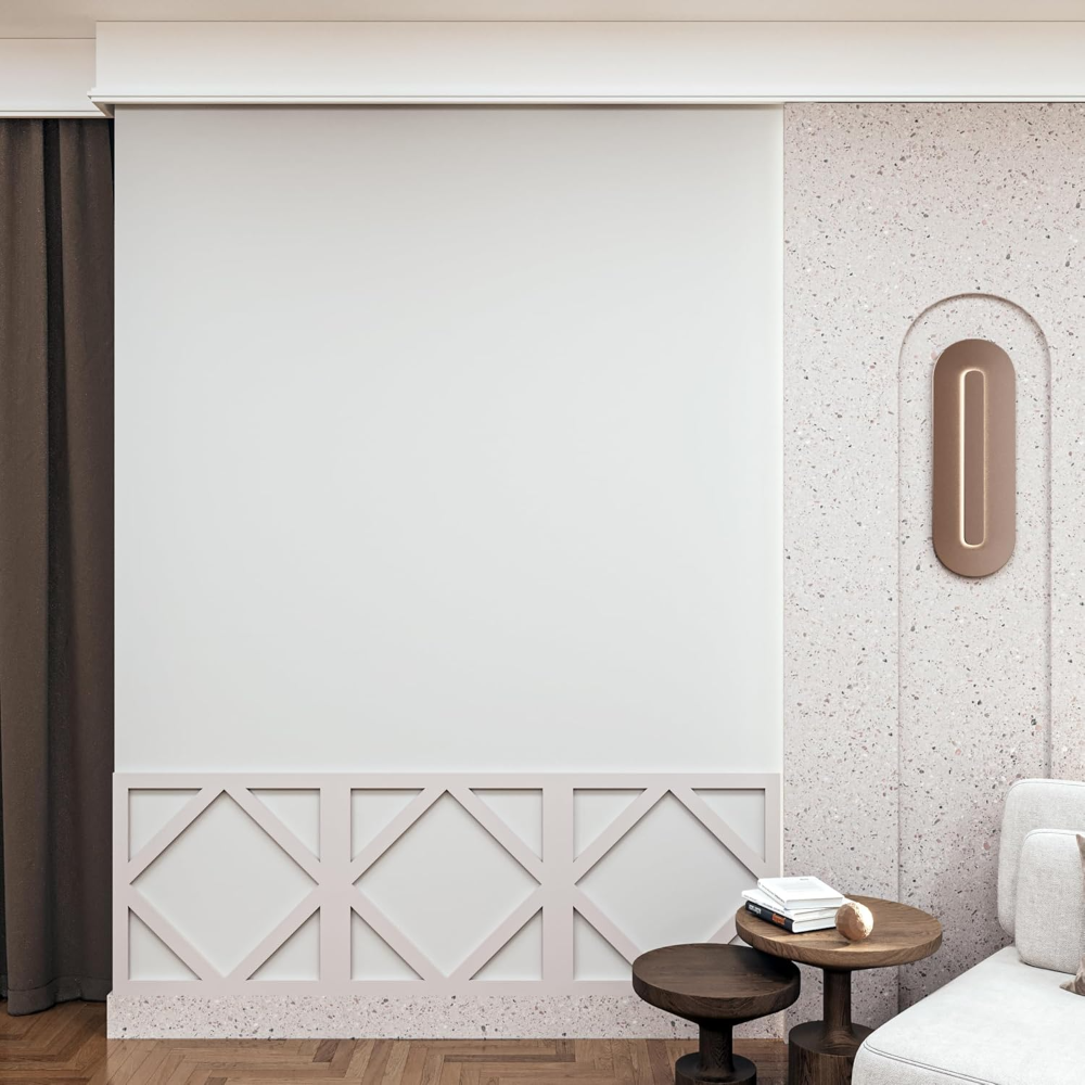 Paquete 3 cajas de 6 paneles decorativos cada una para pared, de madera, azulejos de pared de MDF para decoración de interiores, pintables, bricolaje (18 marcos cuadrados, sin pintar) - Imagen 2