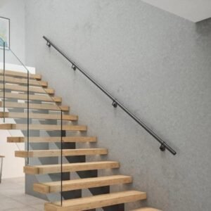 ROTHLEY Barandillas industriales ADA de 2,98 cm para escaleras de interior: Pasamanos de escalera de metal para escaleras de montaje en pared