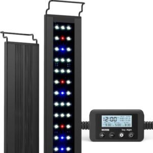 NICREW C10 Plants - Luz LED para acuario, 48-60 pulgadas, 32 vatios, luz de espectro completo con temporizador, ciclo diurno y nocturno, brillo ajustable