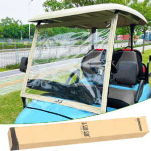 10L0L Parabrisas de carrito de golf para Club Car Precedent, parabrisas transparente de PVC plegable portátil