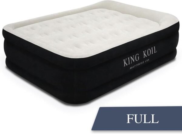 Colchón inflable King Koil de tamaño completo con cubierta acolchada y bomba de alta velocidad incorporada  matrimonial - Imagen 2