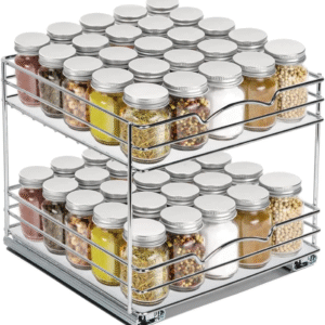 Organizador extraíble para especias, latas, resistente con garantía limitada de por vida, estante extraíble para especias, estante extraíble para latas, platos, etc., 10-1/2 pulgadas de ancho x 10-3/8