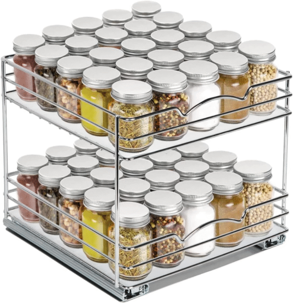 Organizador extraíble para especias, latas, resistente con garantía limitada de por vida, estante extraíble para especias, estante extraíble para latas, platos, etc., 10-1/2 pulgadas de ancho x 10-3/8