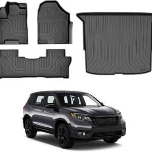 Alfombrilla de suelo y revestimiento de carga Cacartist, personalizada, para Honda Passport 2019 2020 2021 2022 2023 2024 2025, accesorios para Passport, TPE 3D, para todo tipo de clima, resistente y
