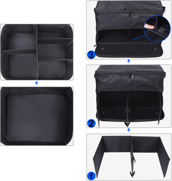 Organizador de accesorios de golf de 2 capas impermeable, para bolas, guantes, ropa, almacenamiento para viajes, regalos de golf para hombres, plegable cuando no está en uso. - Imagen 2