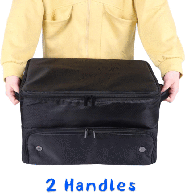 Organizador de accesorios de golf de 2 capas impermeable, para bolas, guantes, ropa, almacenamiento para viajes, regalos de golf para hombres, plegable cuando no está en uso. - Imagen 3