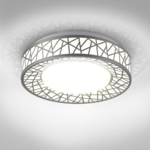 ASD Lámpara LED empotrada de 16 pulgadas, moderna lámpara de techo de níquel cepillado de 28 W, 1576 LM, 2700-5000 K, luces pequeñas ajustables para cocina, dormitorio, pasillo, armario