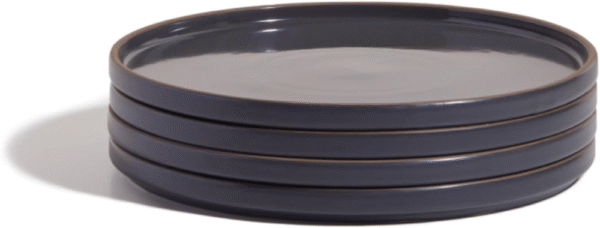 Our Place Platos llanos ? Juego de cuatro platos llanos de cerámica hechos a mano de 10.5 pulgadas- Resistente a las astillas, grado de restaurante, apilables y ahorro de espacio