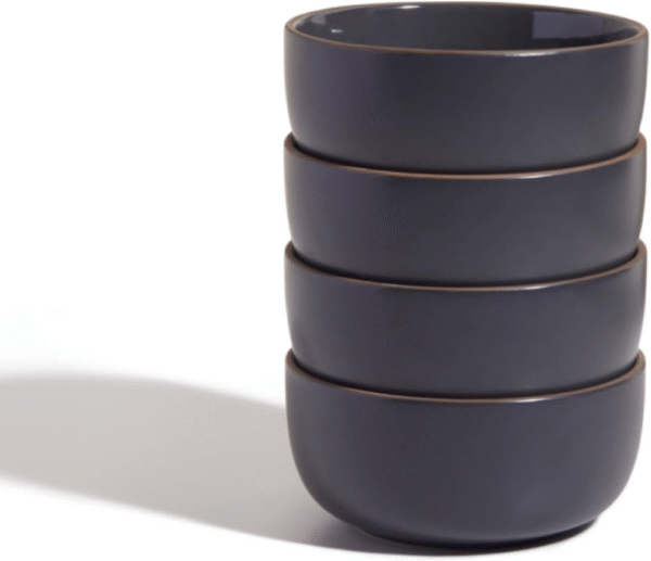 Our Place ? Set de 4 cuencos de cerámica hechos a mano de 6 pulgadas | Versátiles para sopas, avena y postres | Resistente a las astillas, grado de restaurante | Apilables.