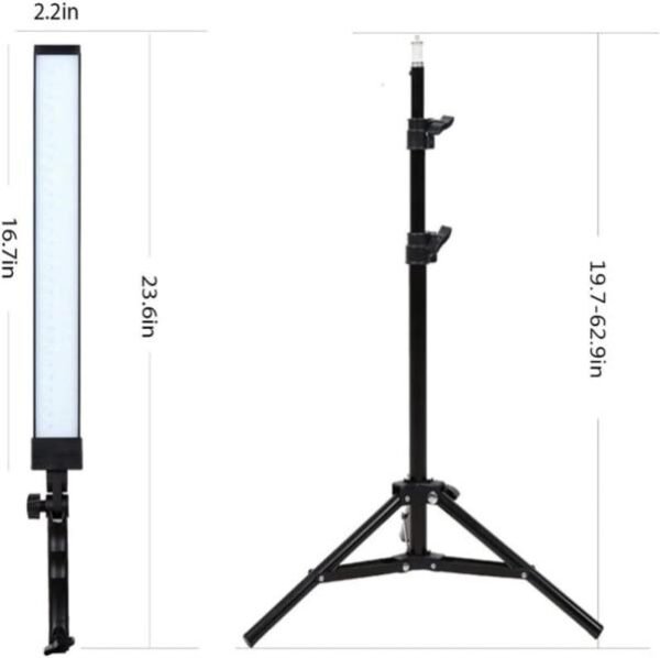 Estudio de fotografía LED Kit de iluminación LED regulable Lámpara de vídeo LED Lámpara de llenado de mano con soporte de lámpara 36W Fotografía - Imagen 2