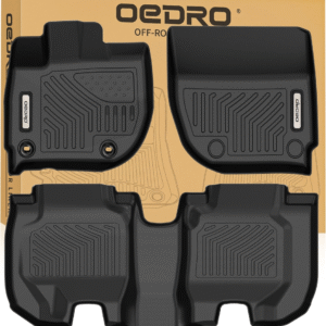Alfombrillas de suelo aptas para Honda HR-V 2016-2022, revestimientos de suelo de ajuste personalizado, juego de revestimientos delanteros y de segunda fila, bordes elevados,  antideslizante.