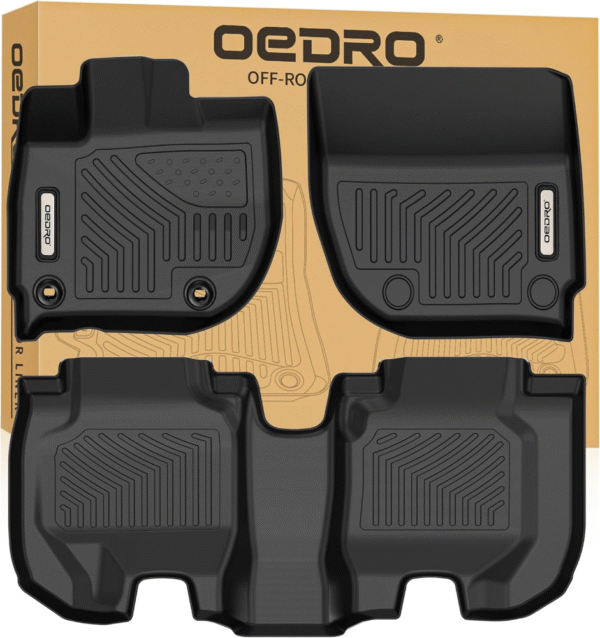 Alfombrillas de suelo aptas para Honda HR-V 2016-2022, revestimientos de suelo de ajuste personalizado, juego de revestimientos delanteros y de segunda fila, bordes elevados,  antideslizante.
