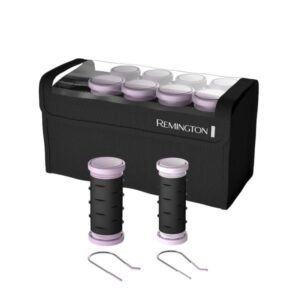Rulos para el cabello Remington H1015 Compact Ceramic Worldwide Voltage Hair Setter, rodillos de pelo, 1, 1 ¼ pulgadas de pelo