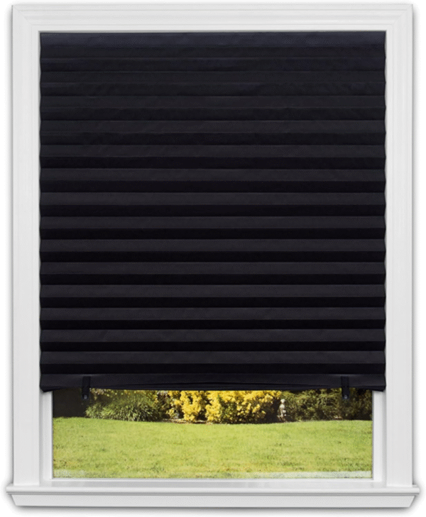 Redi Shade - Persiana blackout plisada, color negro
