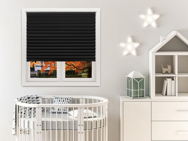 Redi Shade - Persiana blackout plisada, color negro - Imagen 4