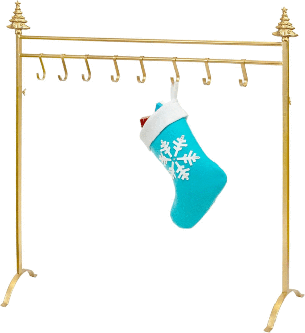 Red Co. Soporte de metal para árbol de Navidad de 37.5 pulgadas con 8 ganchos, color negro