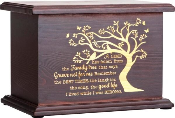 Urnas de cremación para cenizas, Urna de madera conmemorativa para cenizas humanas, adultos, hombres y mujeres, grandes urnas de madera funerarias, recuerdo del árbol de la vida.