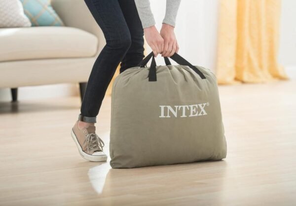 INTEX Dura?Beam Deluxe Queen (64417ED): Colchon inflable elevado de 56?cm con Bomba Eléctrica Integrada - Imagen 6