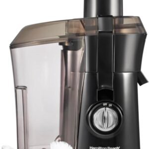 Hamilton Beach exprimidor de boca grande, modelo 67601A, motor potente, apto para frutas enteras, fácil de  VALORADOlimpiar, piezas aptas para lavavajillas, diseño compacto y eficiente.