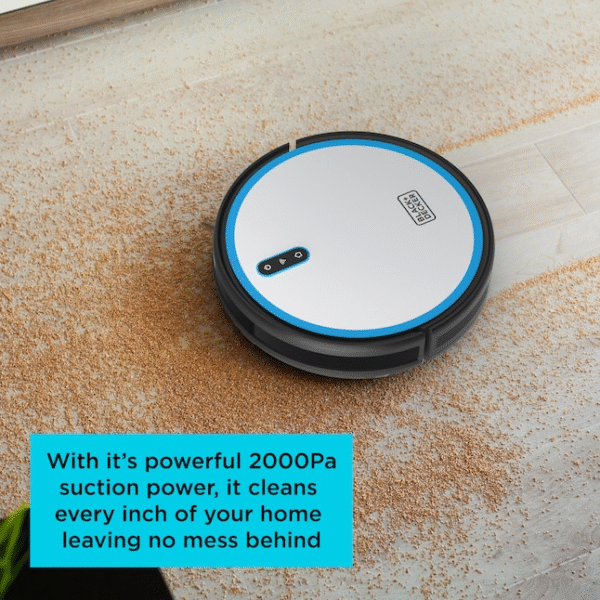 BLACK+DECKER Roboseries BDRV1-SLV, mapeo avanzado, control Wi-Fi/App, succión para pelo de mascotas, navegación inteligente, batería extendida, diseño compacto, vaciado fácil - Imagen 4