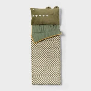Saco de dormir infantil cocodrilo. Material y relleno de poliéster. Diseñado para adaptarse a niños de hasta 57 pulgadas de alto. Estilo rectángulo. Apto para edades de 3 a 10 años. Lavable