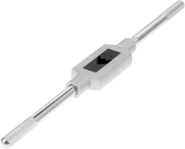 Llave de grifo ajustable de alto rendimiento duro y resistente para rosca estándar americana de acero para grifos de mano titular de roscas para trabajar metales (tamaño: TAP M4 a M12) - Imagen 2