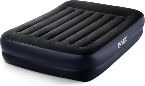 Colchón inflable Intex con bomba integrada y almohada Dura-Beam Plus, tamaño individual. Cama inflable portátil de lujo para adultos, camping e invitados