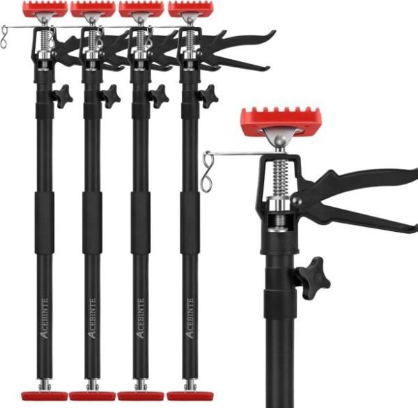 3 Postes de sistema de soporte telescópico de acero ajustable rápido, varilla de soporte, soporta hasta 154 libras, varillas de construcción para gatos de gabinete, barras*VALORADO*