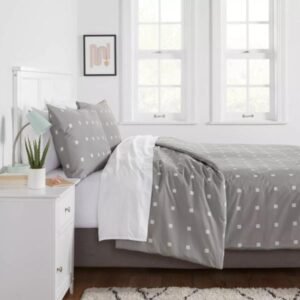 Juego de funda nórdica para edredón de relleno y funda de almohada de satén de mezcla de algodón - Room Essentials?