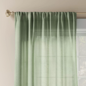2 Panel de cortina de ventana de color sólido. Función de filtrado de luz. Mezcla de tela de algodón suave. Viene con bolsillo para varilla. Lavable en la lavadora