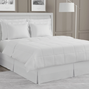 Faldón de cama Queen a medida blanco - Magic Skirt: poliéster, lavable a máquina, liso