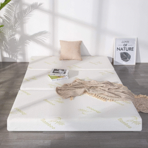Inofia Colchón plegable Queen de espuma viscoelástica triple de 6 pulgadas con funda extraíble ultrasuave, plegable y portátil, cama tamaño Queen (192 x 147 x 15 cm)