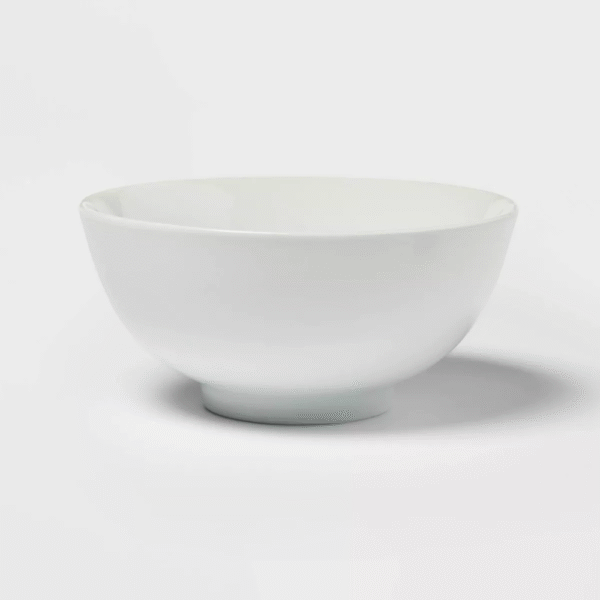 Tazón de porcelana para fideos de 940 g, color blanco - Threshold?: apto para microondas y lavavajillas, ideal para ramen y sopa, ideal para comidas tradicionales.