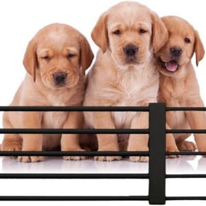 Puerta para perros sin taladrar, apta para escaleras y exteriores, fácil instalación, bloquea el paso de mascotas, resistente y portátil.