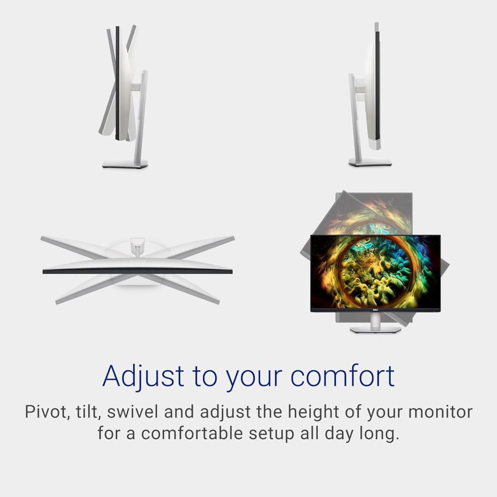 Dell S2721QS, monitor 27?, IPS 4K UHD (3840x2160), bisel ultrafino, AMD FreeSync, HDMI y DisplayPort, compatible VESA, color plateado - Imagen 5