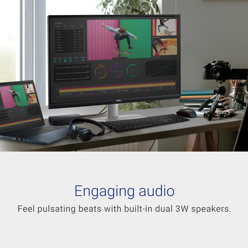 Dell S2721QS, monitor 27?, IPS 4K UHD (3840x2160), bisel ultrafino, AMD FreeSync, HDMI y DisplayPort, compatible VESA, color plateado - Imagen 6