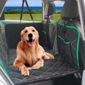 Extensor de asiento trasero para perros, hamaca para mascotas 100% impermeable, fondo duro, funda de asiento de automóvil, cama portátil de viaje para mascotas.