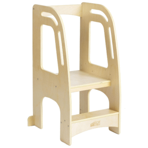 ECR4Kids Chef's Helper, torre de cocina/taburete, madera natural, segura, resistente, ideal para niños en actividades de cocina.